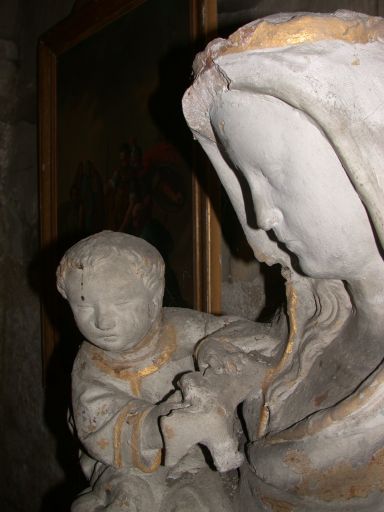 Têtes de la Vierge et de l'Enfant.