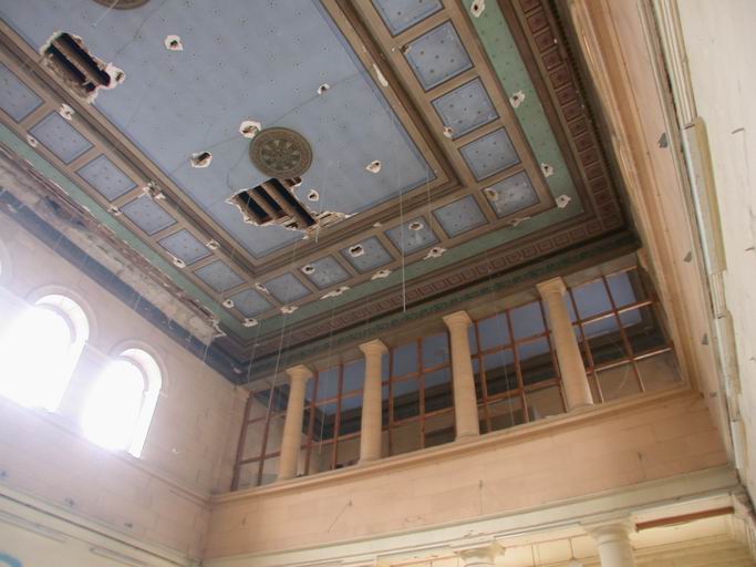 Intérieur de la chapelle : le plafond.