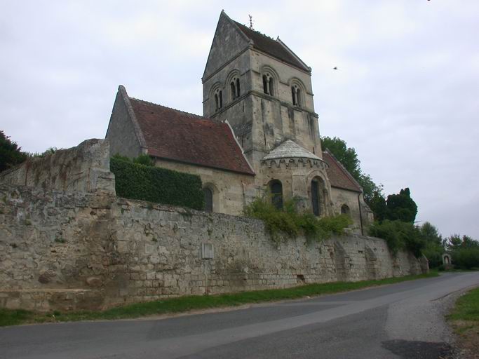 Vue extérieure d'ensemble côté chevet, depuis le sud-est