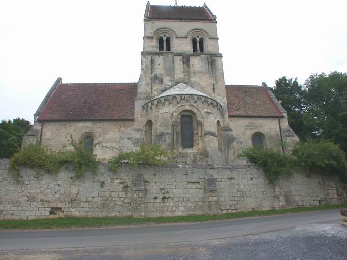 Vue extérieure d'ensemble du chevet.