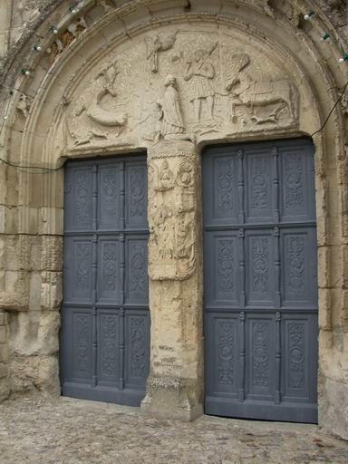 Vue générale des vantaux, après restauration (atelier Marc Lebaillif, 2003).