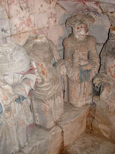 Groupe sculpté en cours de dépose (atelier Giordani, décembre 2005), détail.