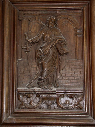 Panneau de la cuve : saint Paul.