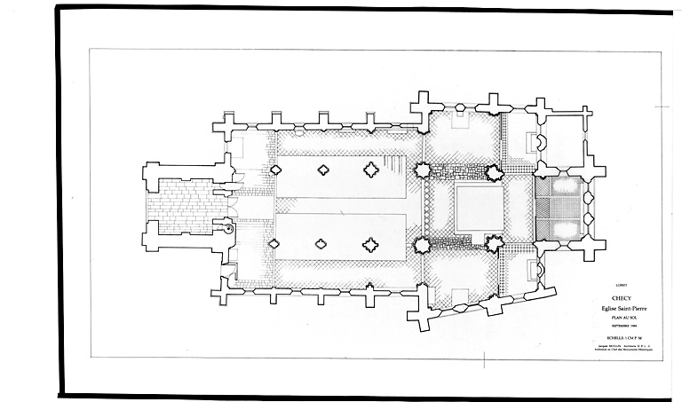 Eglise Saint-Pierre : Plan au sol.