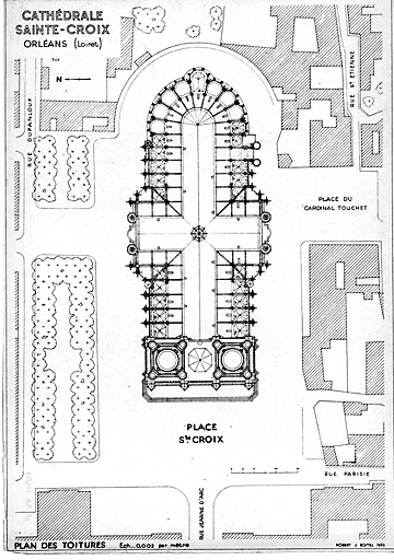 Cathédrale Sainte-Croix : plan de toitures