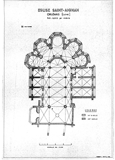 Eglise Saint-Aignan : plan au sol