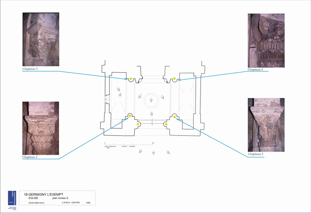 Eglise Notre-Dame : Plan de localisation des photos.