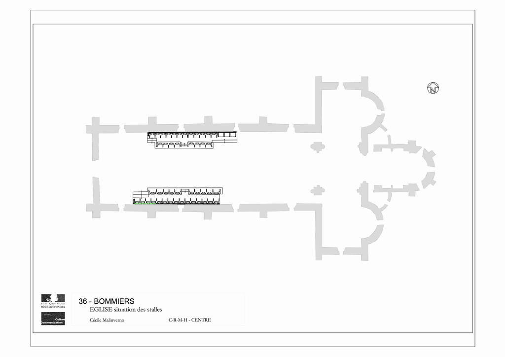 Stalles : Plan de situation des stalles.