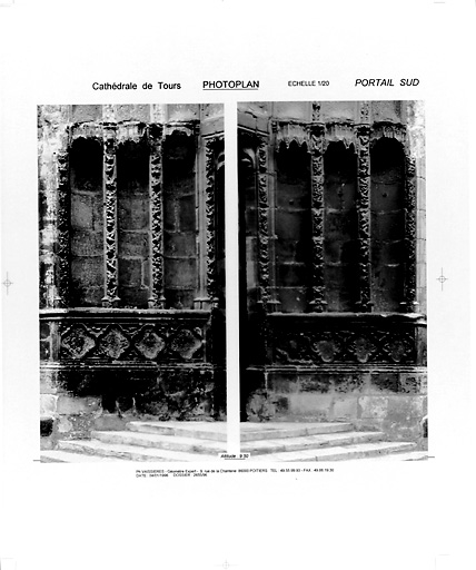 Cathédrale Saint-Gatien : Elévation du portail sud, piédroits.