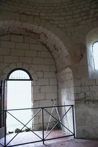 Chapelle Saint-Jean du Liget : Interieur, peintures murales, coté ouest.