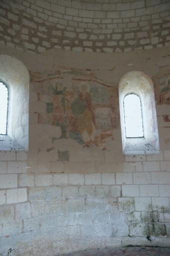 Chapelle Saint-Jean du Liget : Interieur, peintures murales.