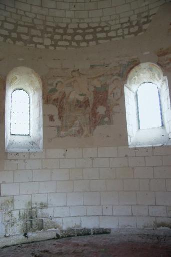 Chapelle Saint-Jean du Liget : Interieur, peintures murales.