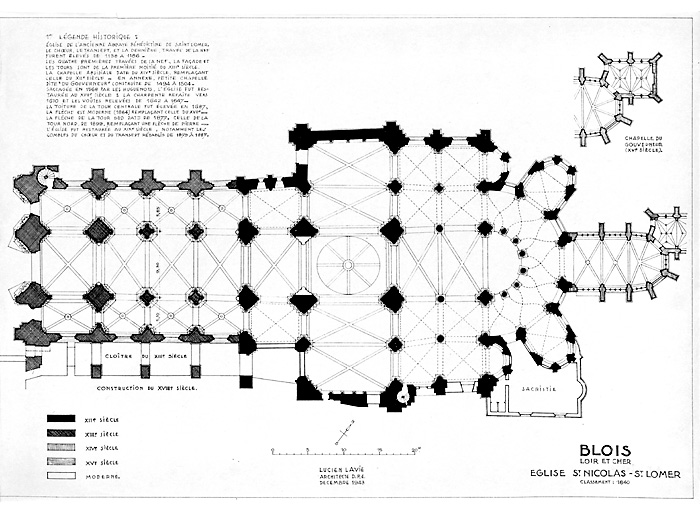 Eglise Saint-Nicolas-Saint-Lomer : plan au sol