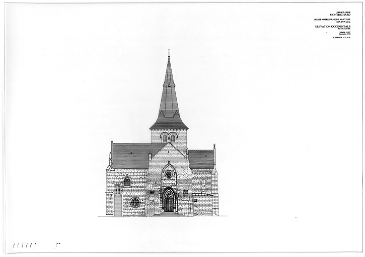 Eglise Notre-Dame de Nanteuil : Façade occidentale, état actuel.