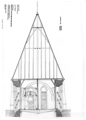 Collégiale Saint-Martin : P.AT. : coupe transversale