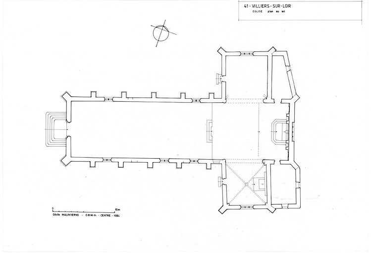 Eglise Saint-Hilaire : Plan au sol.