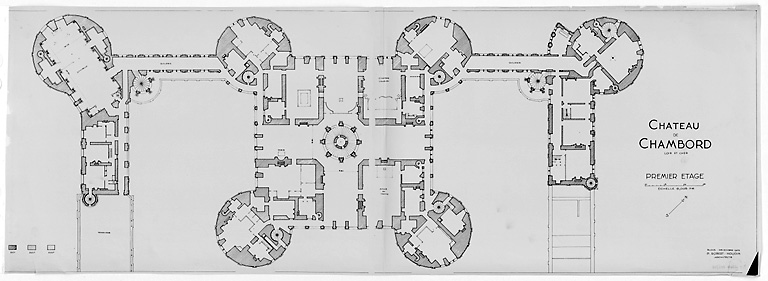 Château, Domaine de Chambord : plan du premier étage