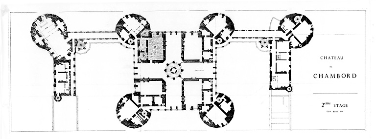 Château, Domaine de Chambord : plan du 2ième étage