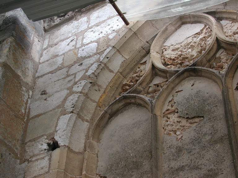 Eglise Saint-Sulpice, comble sud : Comble du bas coté sud : fenêtre droite du mur est.