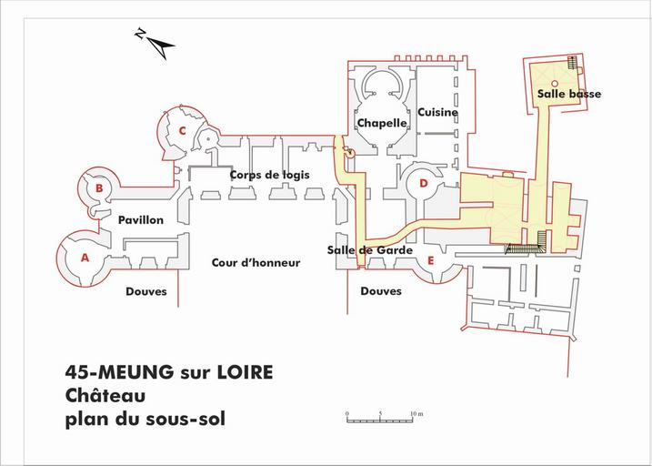 Château : plan du sous sol