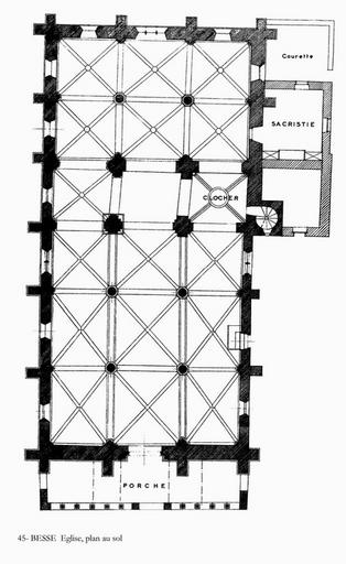 Eglise Saint Germain : Plan au sol.