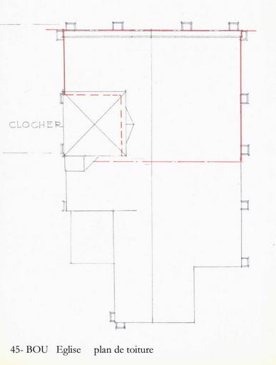 Eglise Saint-Georges : Plan de toiture.