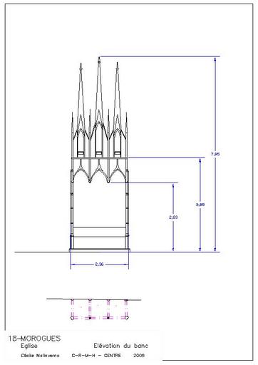 Eglise : Elevation du banc.