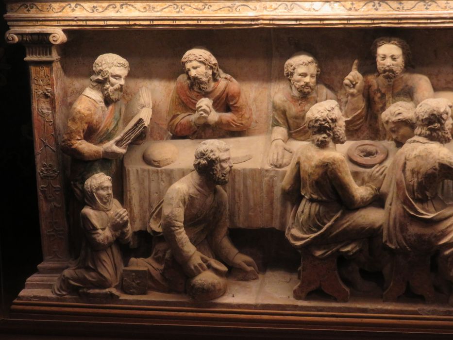 haut-relief : la Cène, vue partielle - © Ministère de la Culture (France), Direction Régionale des Affaires Culturelles du Centre-Val de Loire – Tous droits réservés