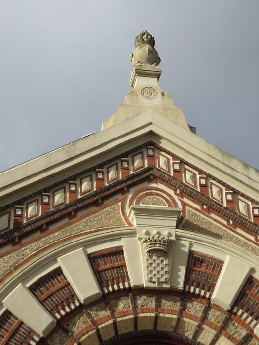 Ancien arsenal des pompiers : Façade sud-ouest, détail