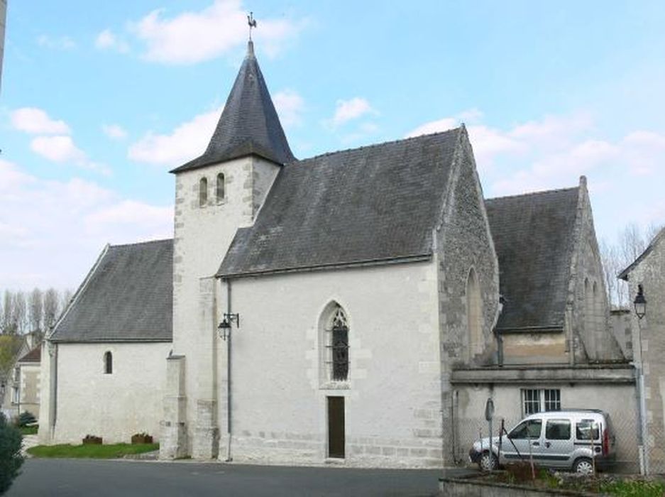 Eglise Saint-Crépin et Saint-Crépinien : Façade latérale ouest, vue générale