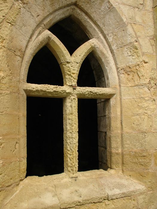 Ancienne abbaye cistercienne Notre-Dame de la Clarté-Dieu : Détail d'une baie