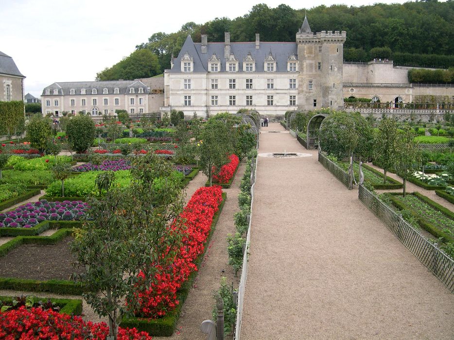 Château de Villandry : Ensemble sud-ouest, vue générale