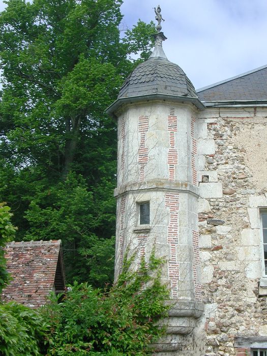 Château de Chaussepot : Logis, façade est, détail de l’échauguette