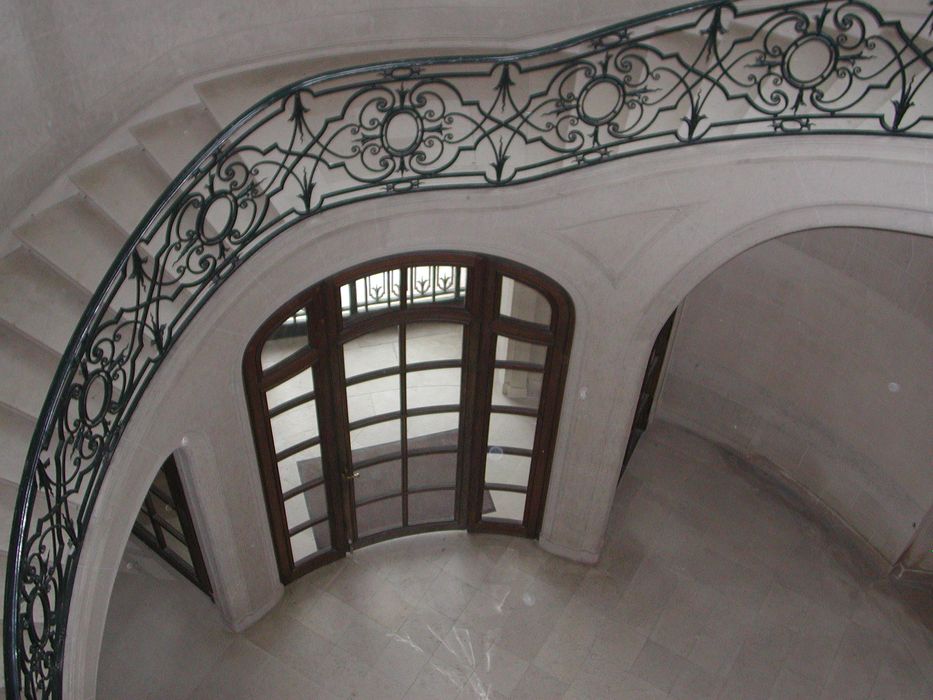 Château de Rivaulde : Escalier d’honneur, vue partielle