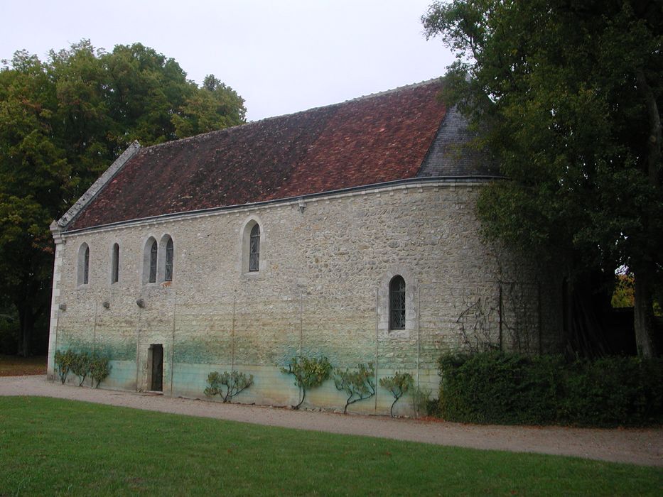 Prieuré de Montrion : Chapelle, façade latérale sud, vue générale