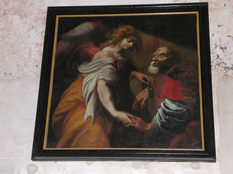 tableau : Saint Pierre délivré de prison par un ange - © Ministère de la Culture (France), Direction Régionale des Affaires Culturelles du Centre-Val de Loire, tous droits réservés
