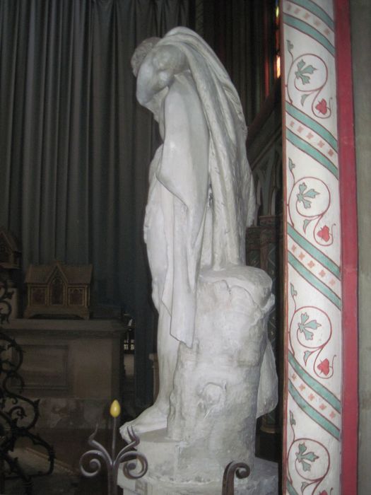 statue : saint Jean-Baptiste, profil gauche, vue générale