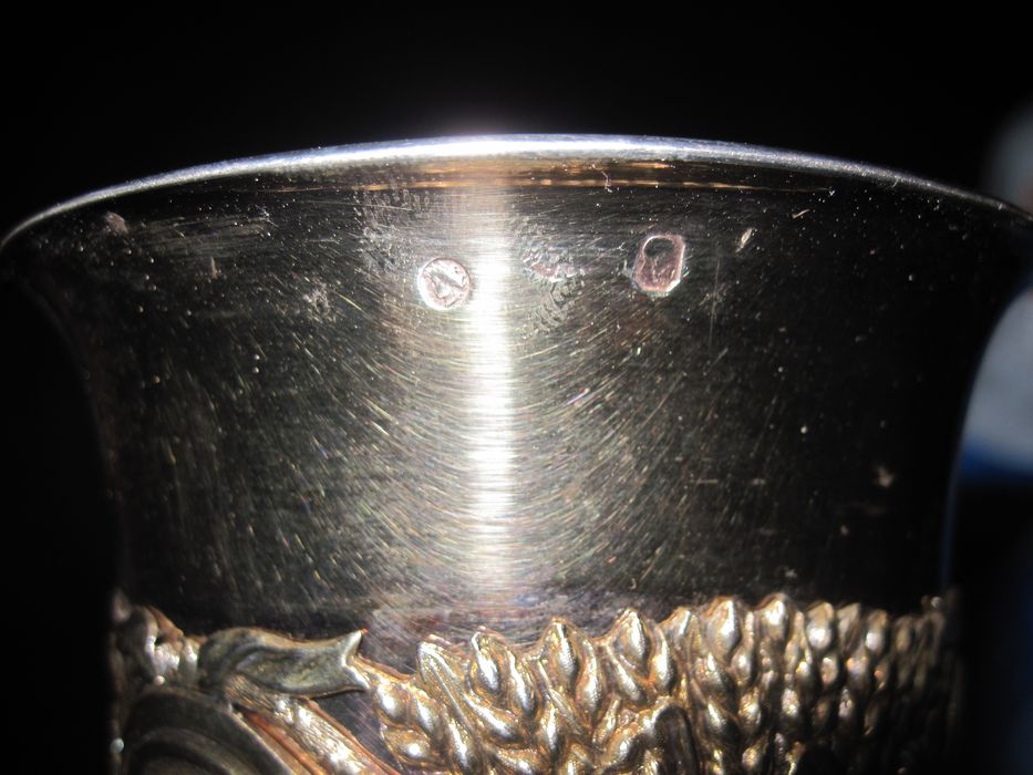calice de la chapelle de Mgr Gibier d'Artenay, détail des poinçons