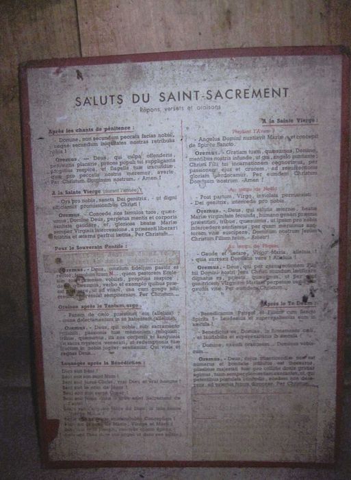 canon d'autel : Saluts du saint sacrement...