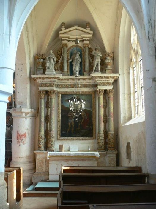 retable latérale sud, tableau : Baptême du Christ (le)