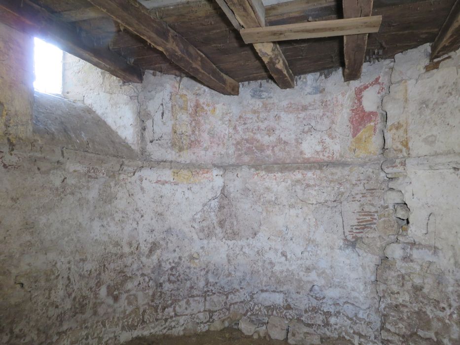 chapelle nord, abside, peinture monumentale (fragments)