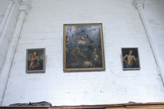 tableaux : Adoration des bergers, Vierge à l’Enfant, tableau : David tenant la tête de Goliath (revers) 