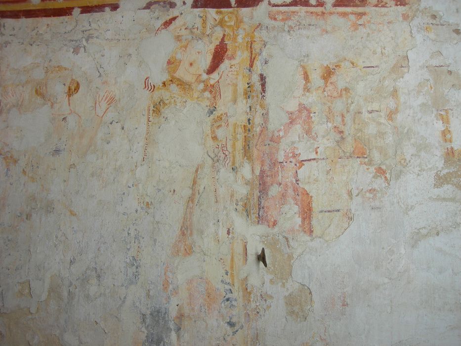 peinture monumentale de la nef, mur sud-est, vue partielle