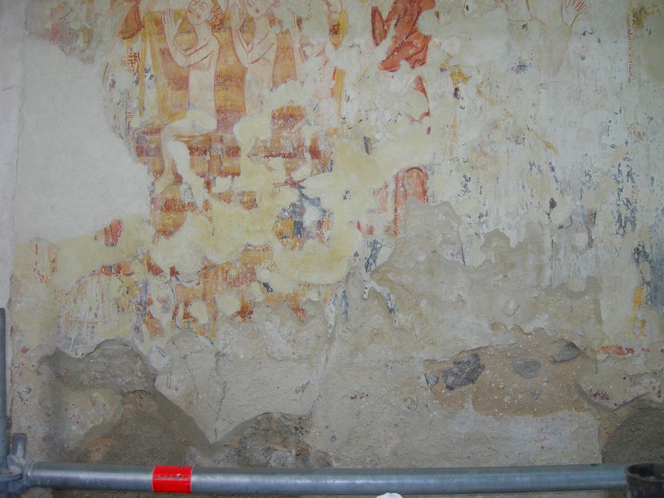 peinture monumentale de la nef, détail du mur sud-est