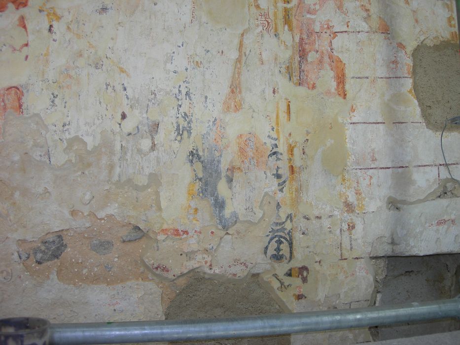 peinture monumentale de la nef, détail du mur sud-est