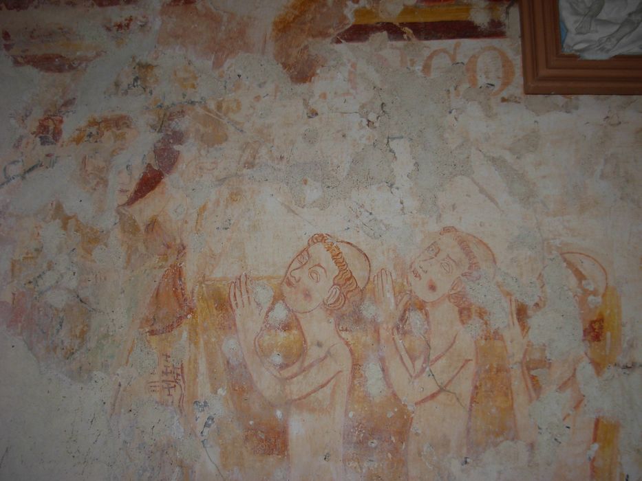 peinture monumentale de la nef, mur sud-est, vue partielle