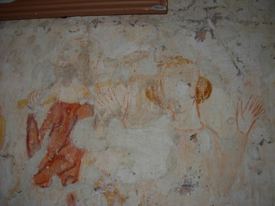 peinture monumentale de la nef, détail du mur sud-est