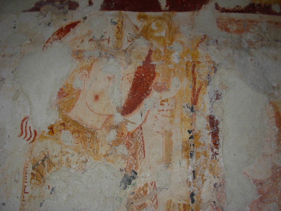 peinture monumentale de la nef, détail du mur sud-est