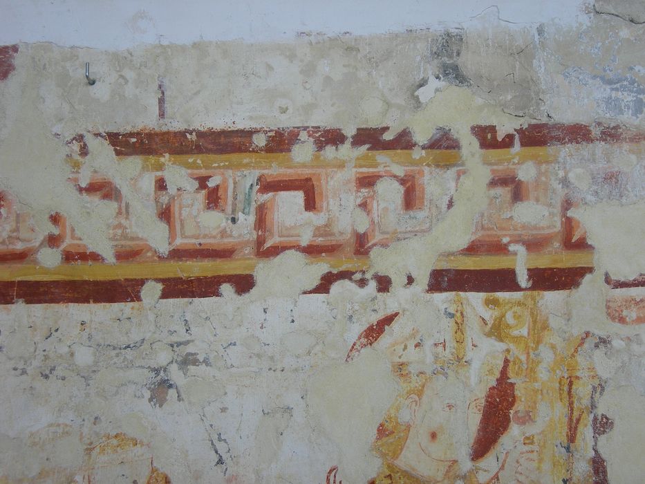 peinture monumentale de la nef, détail du mur sud-est