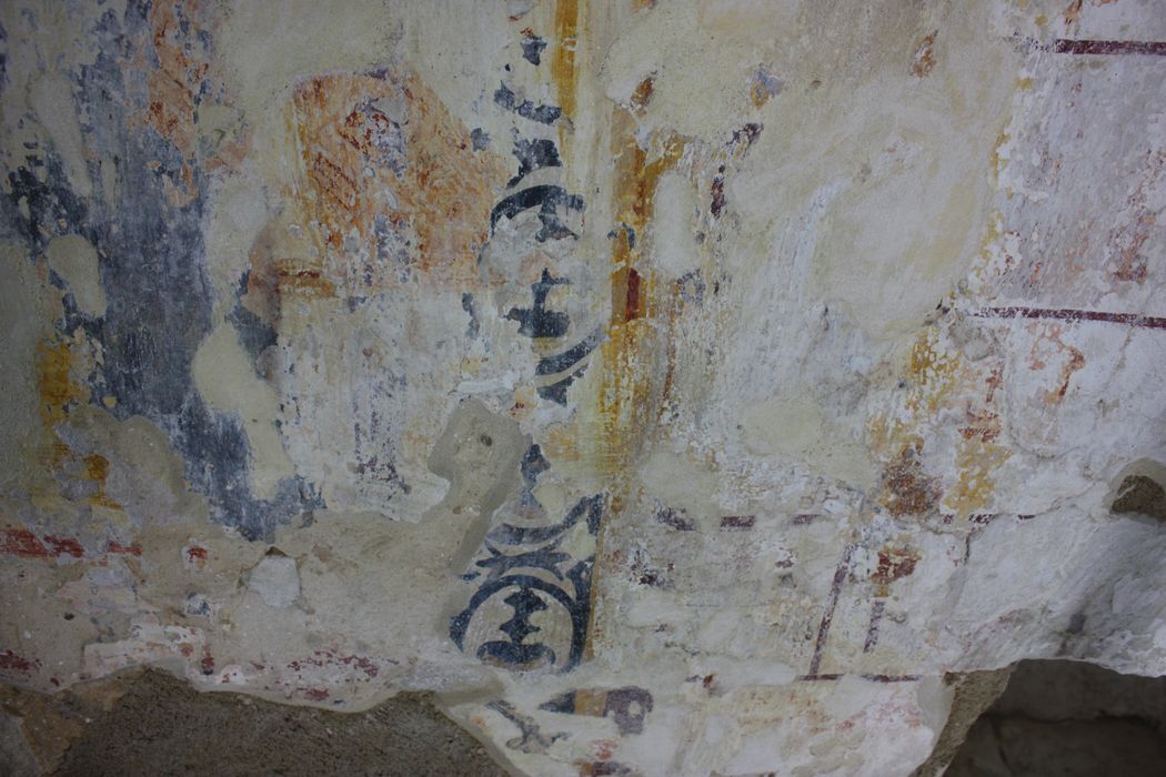 peinture monumentale de la nef, détail du mur sud-est